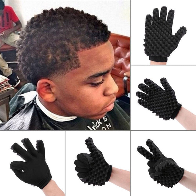 Single Sponge Wipe Black Hair Styling Gloves