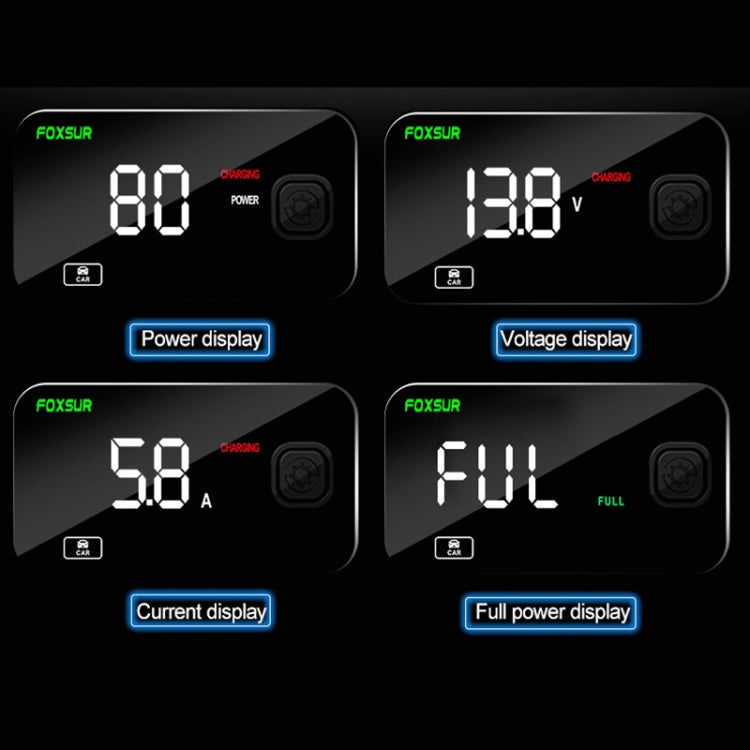 FOXSUR FBC1206E 6A 12V Car / Motorcycle Smart Battery Charger