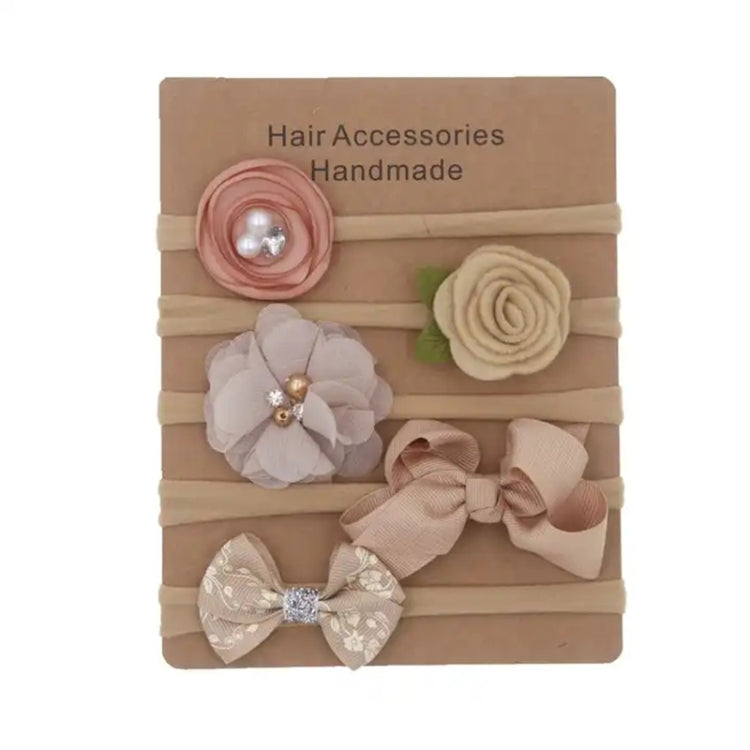 5 in 1 Children Flower Bowknot Headband Hair Accessories