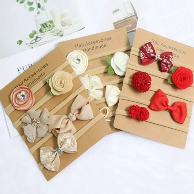 5 in 1 Children Flower Bowknot Headband Hair Accessories