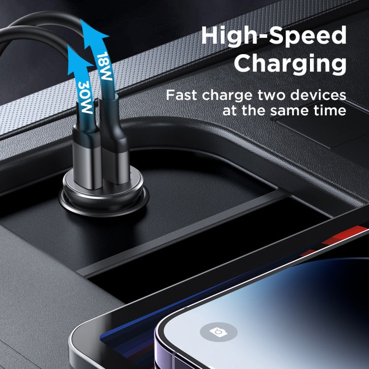 JOYROOM JR-CCN05 30W PD+QC3.0 Mini Metal Car Charger
