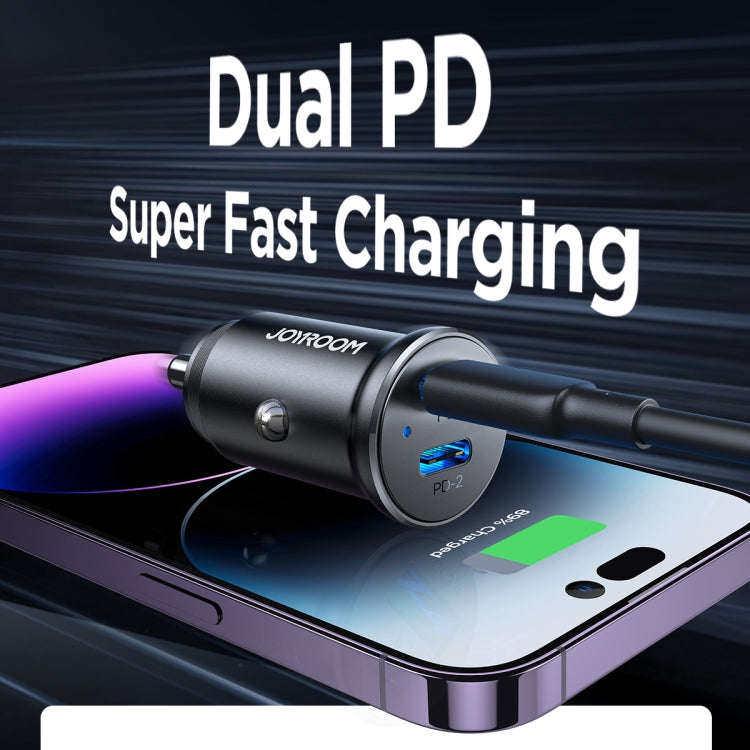 JOYROOM JR-CCN06 30W Dual PD Type-C Mini Metal Car Charger