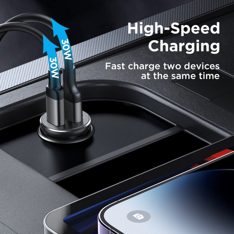 JOYROOM JR-CCN06 30W Dual PD Type-C Mini Metal Car Charger