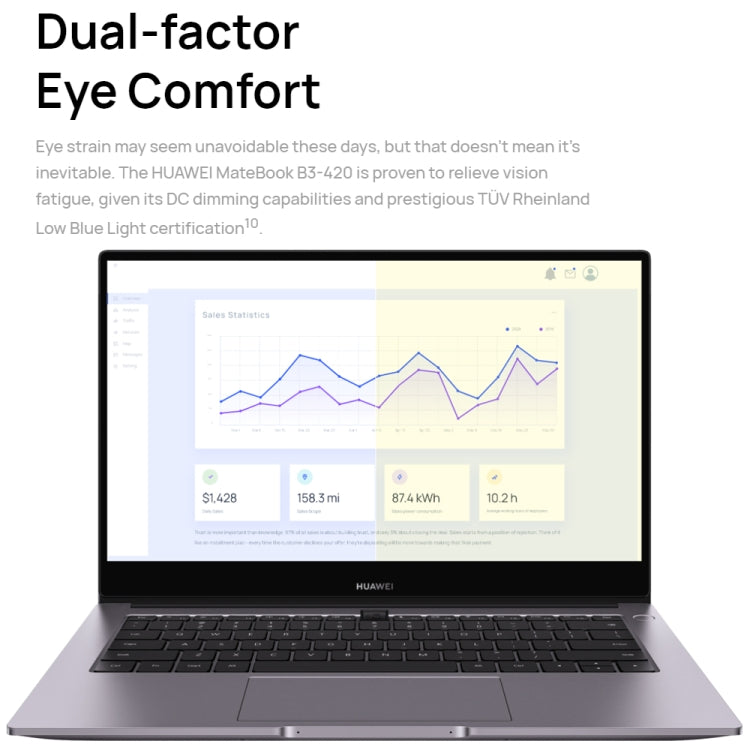 HUAWEI MateBook B3-420 Laptop, 14 inch Windows 11 Home Chinese Version, Intel 11th Gen Core i5-1135G7 Integrated Graphics