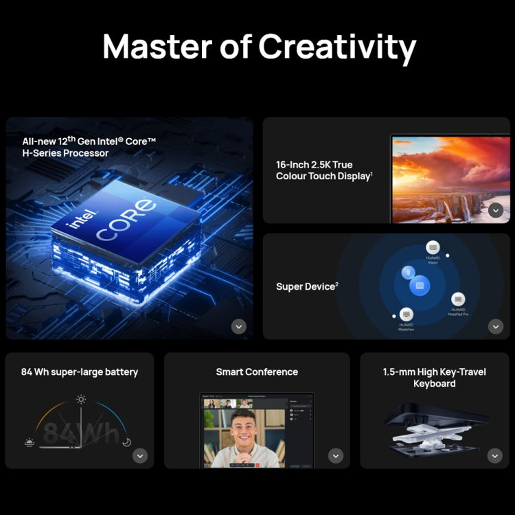 HUAWEI MateBook 16s Laptop, 16 inch Touch Screen Windows 11 Home Chinese Version, Intel 12th Gen Core i9-12900H Integrated Graphics