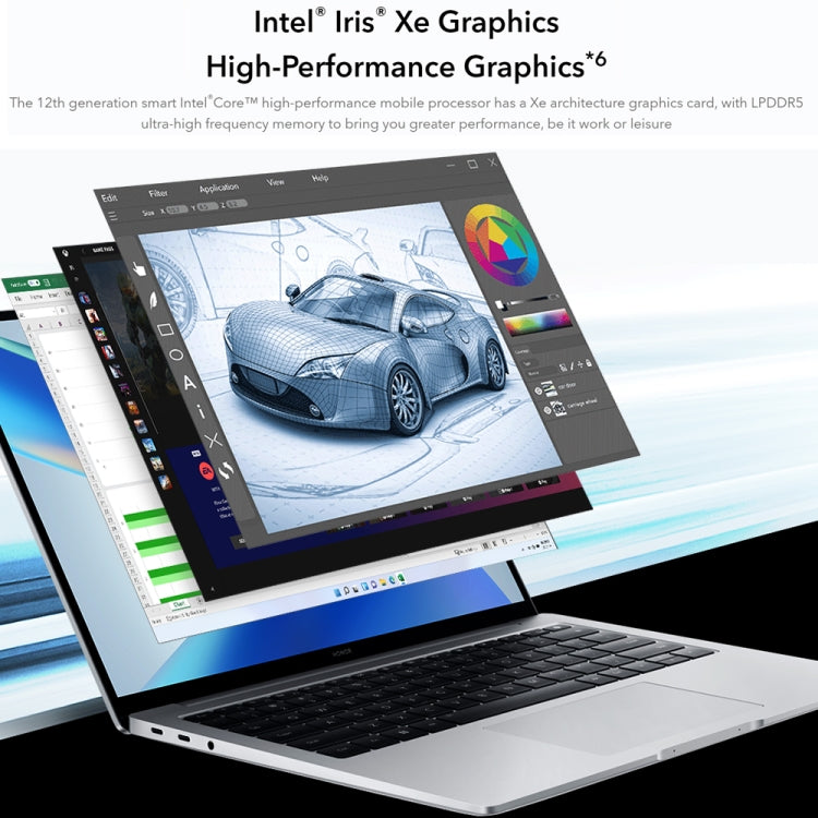 HONOR MagicBook 14 2022 Laptop, 14 inch Windows 11 Home Chinese Version, Intel 12th Gen Core i5-12500H MX550 Discrete Graphics