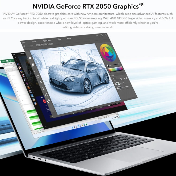 HONOR MagicBook 14 2022 Laptop, 14 inch Windows 11 Home Chinese Version, Intel 12th Gen Core i5-12500H RTX2050 Discrete Graphics