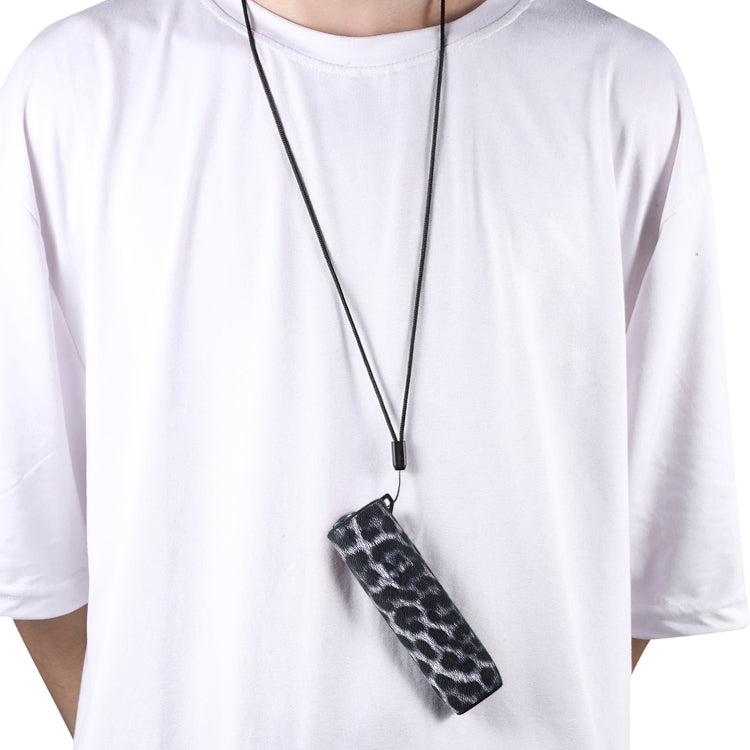 Leopard TPU+PU Leather Electronic Cigarette Protective Case with Lanyard