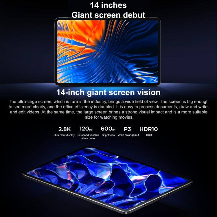 Xiaomi Pad 6 Max 14 inch, MIUI 14 OS Qualcomm Snapdragon 8+ 4nm Octa Core, 10000mAh Battery