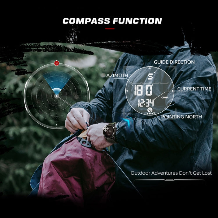 NORTH EDGE ALPS Outdoor Waterproof Men Carbon Fiber Digital Nylon Strap Smart Sports Watch