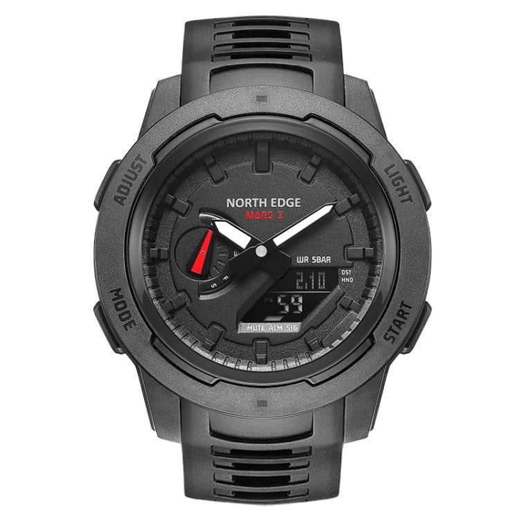 NORTH EDGE MARS3 Outdoor Waterproof Men Carbon Fiber Electronic Sports Watch