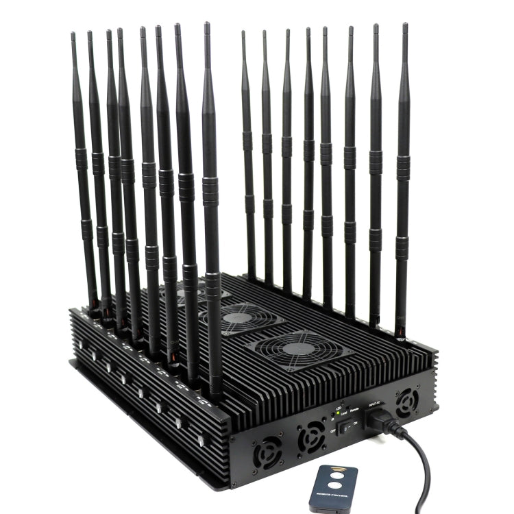 JAX-121F-16 2G/3G/4G/5G/WiFi/GPS/LOJACK/LORA/UHF/VHF Phone Signal Jammer