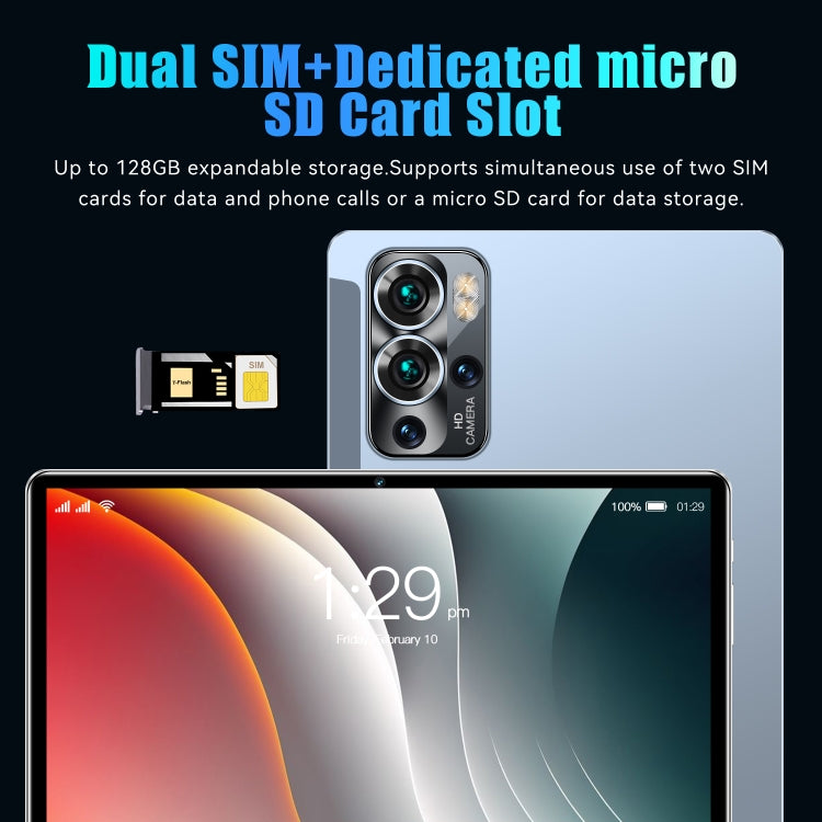 S22 10.1 inch 3G Tablet PC, Android 7.0 MTK6735 Octa Core, Support Dual SIM, WiFi, Bluetooth, GPS