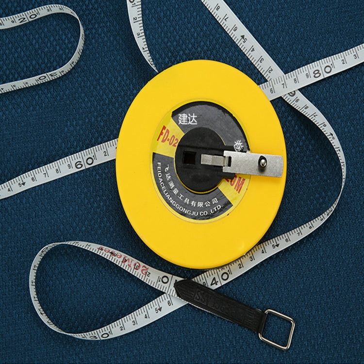 Jianda Fiber Leather Tape Measure Disc-shaped Hand-operated Soft Ruler Construction Site Measurement Ruler