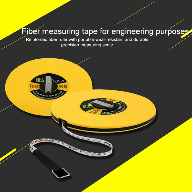 Jianda Fiber Leather Tape Measure Disc-shaped Hand-operated Soft Ruler Construction Site Measurement Ruler