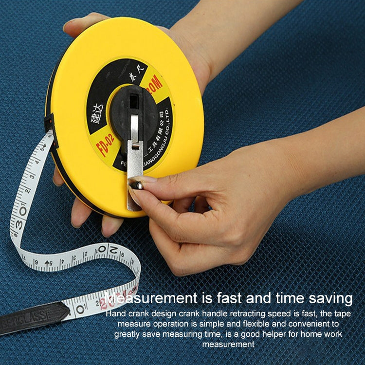 Jianda Fiber Leather Tape Measure Disc-shaped Hand-operated Soft Ruler Construction Site Measurement Ruler
