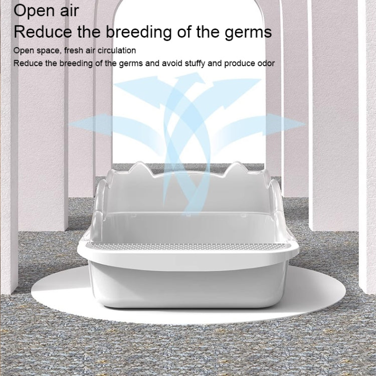 Semi-closed Cat-ear Baffle Cat Litter Basin Deodorization Cat Toilet