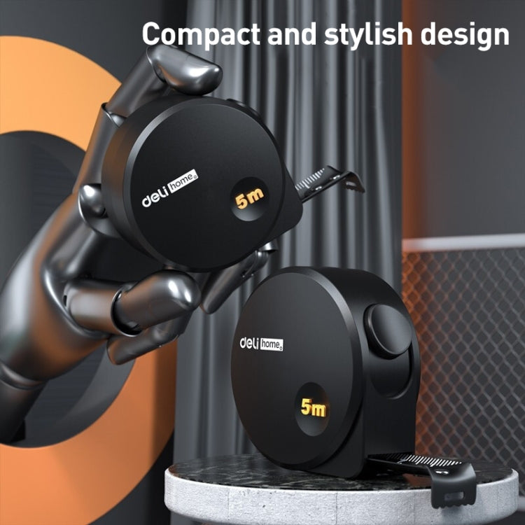 deli HT8519 5mx19mm High-precision Household Steel Measure Thickened Measuring Tape