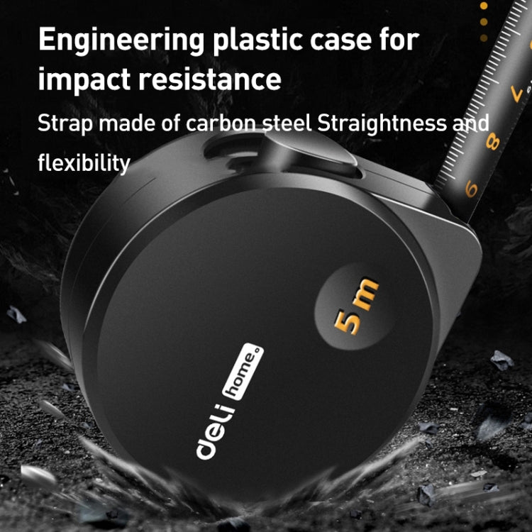 deli HT8519 5mx19mm High-precision Household Steel Measure Thickened Measuring Tape