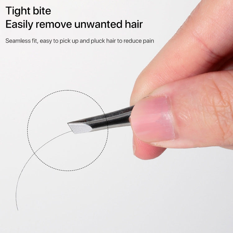 Bevel Flat Stainless Steel Eyebrow Clip Non-slip Eyebrow Clip