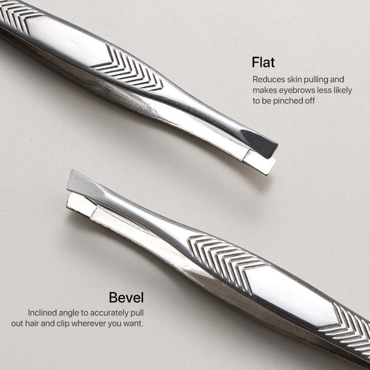 Bevel Flat Stainless Steel Eyebrow Clip Non-slip Eyebrow Clip