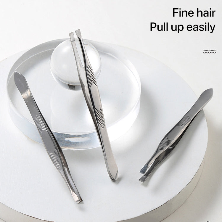 Bevel Flat Stainless Steel Eyebrow Clip Non-slip Eyebrow Clip