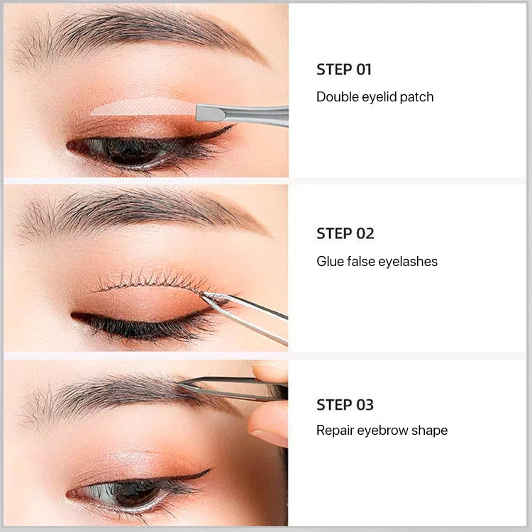 Bevel Flat Stainless Steel Eyebrow Clip Non-slip Eyebrow Clip