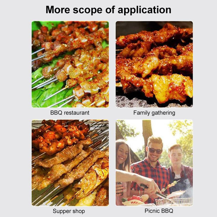 10pcs Outdoor Lamb Kebab Barbecue Stainless Steel Skewers