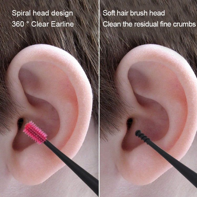 Japan 360-Degree Silicone Dual-Head Ear Scoop Soft-Head Spiral Ear Picking Tool