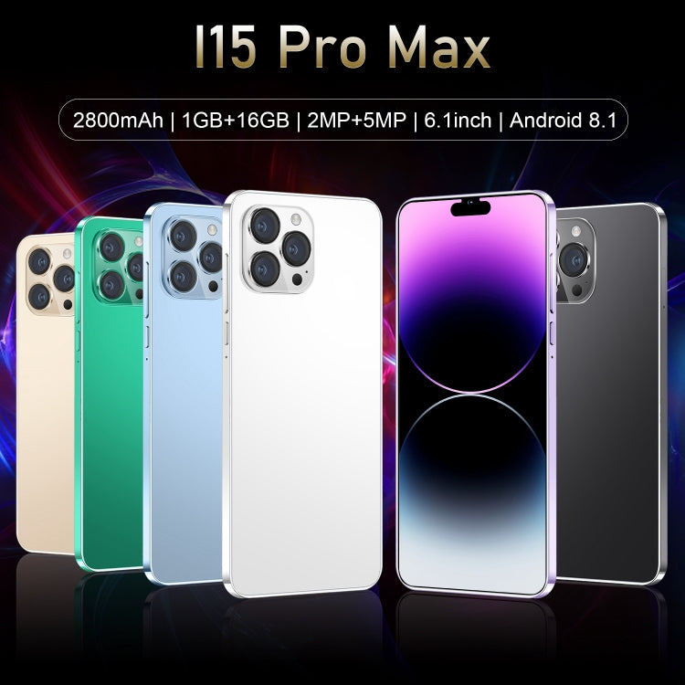 i15 Pro Max / N85, 6.1 inch Screen, Face Identification, Android  8.1 MTK6580A Quad Core, Network: 3G, Dual SIM