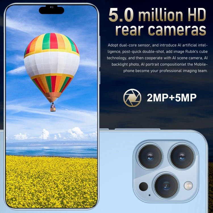 i15 Pro Max / N85, 6.1 inch Screen, Face Identification, Android  8.1 MTK6580A Quad Core, Network: 3G, Dual SIM