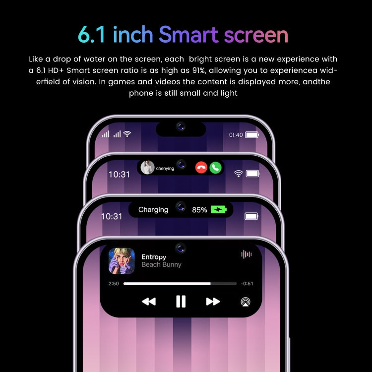 I14 Pro / N85 4G, 6.1 inch Screen, Face Identification, Android  8.1 MTK6737 Quad Core, Network: 4G, Dual SIM