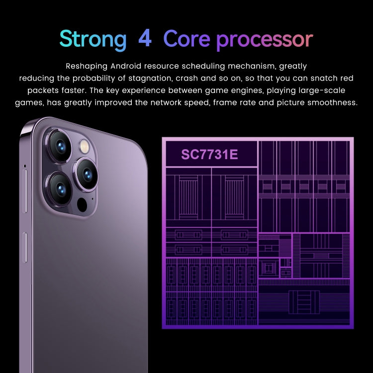 i15 Pro Max / U18, 6.53 inch Screen, Face Identification, Android 9.1 SC7731E Quad Core, Network: 3G, Dual SIM