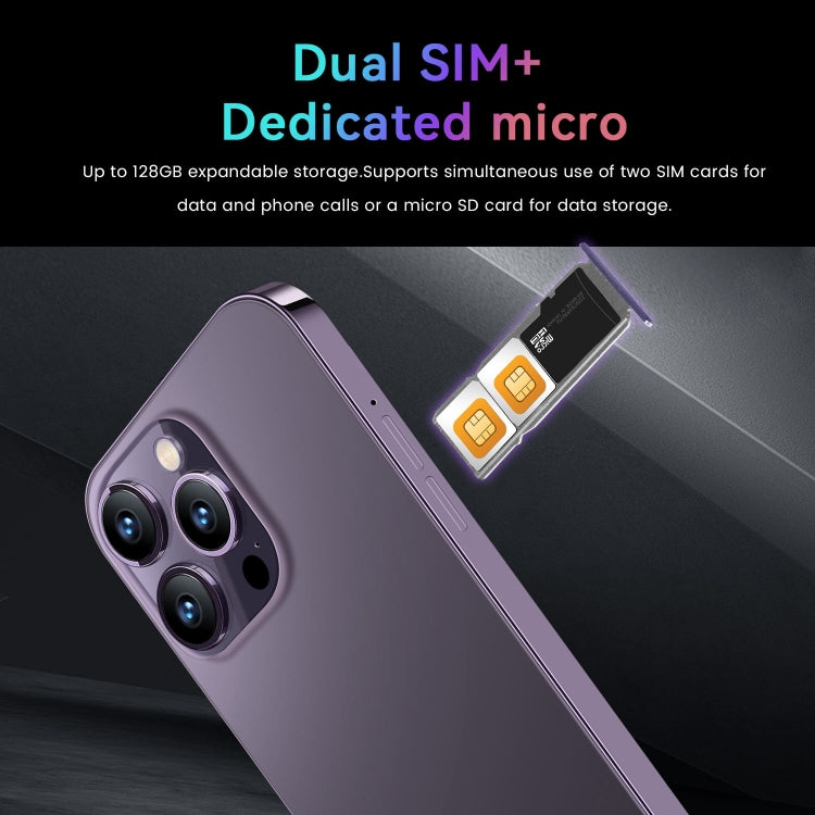 i15 Pro Max / U18, 6.53 inch Screen, Face Identification, Android 9.1 SC7731E Quad Core, Network: 3G, Dual SIM