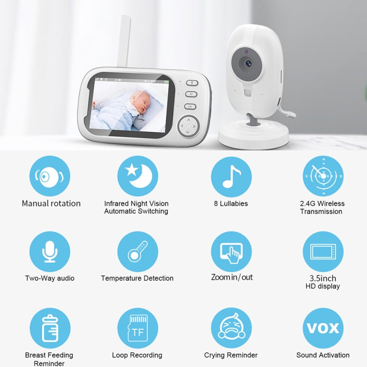 ABM600 3.5 inch Wireless Video Night Vision Baby Monitor Security Camera