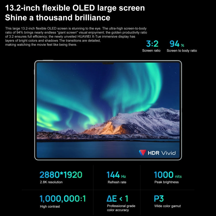 HUAWEI MatePad Pro 13.2 inch WiFi, HarmonyOS 4 Hisilicon Kirin 9000S 12-core, Not Support Google Play