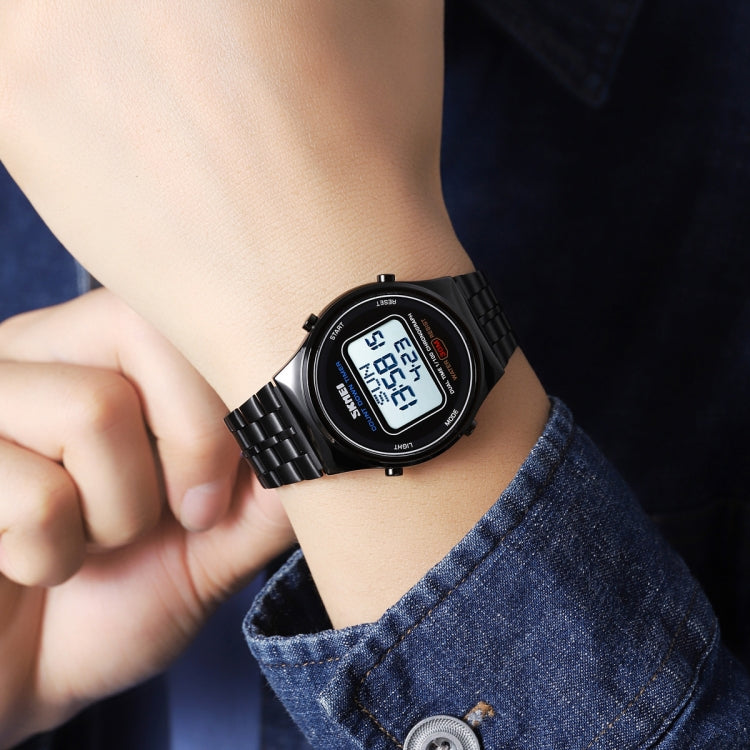 SKMEI 1882 Multifunctional Men 30M Waterproof Luminous Stainless Steel Digital Wrist Watch