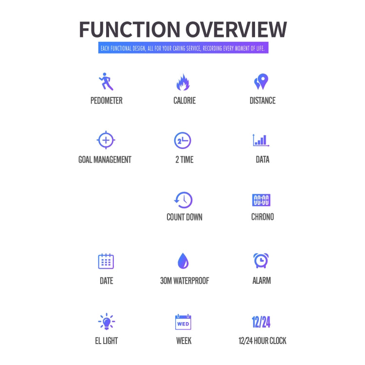 SKMEI 1888 Multifunctional Men 30M Waterproof Sports Stainless Steel Digital Wrist Watch