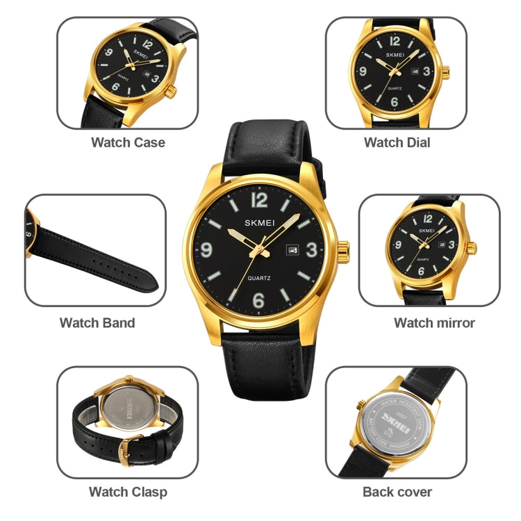 SKMEI 2067 Men Business Casual Style Outdoor 50M Waterproof Quartz Digital Wrist Watch