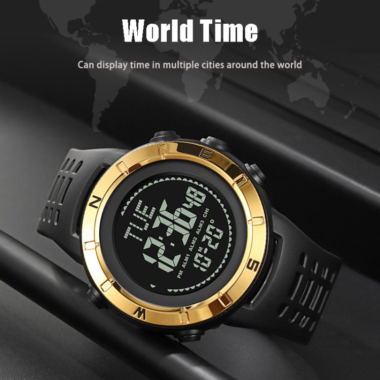 Shimei 2096 Multifunctional Men 50M Waterproof Compass Noctilucent Digital Wrist Watch