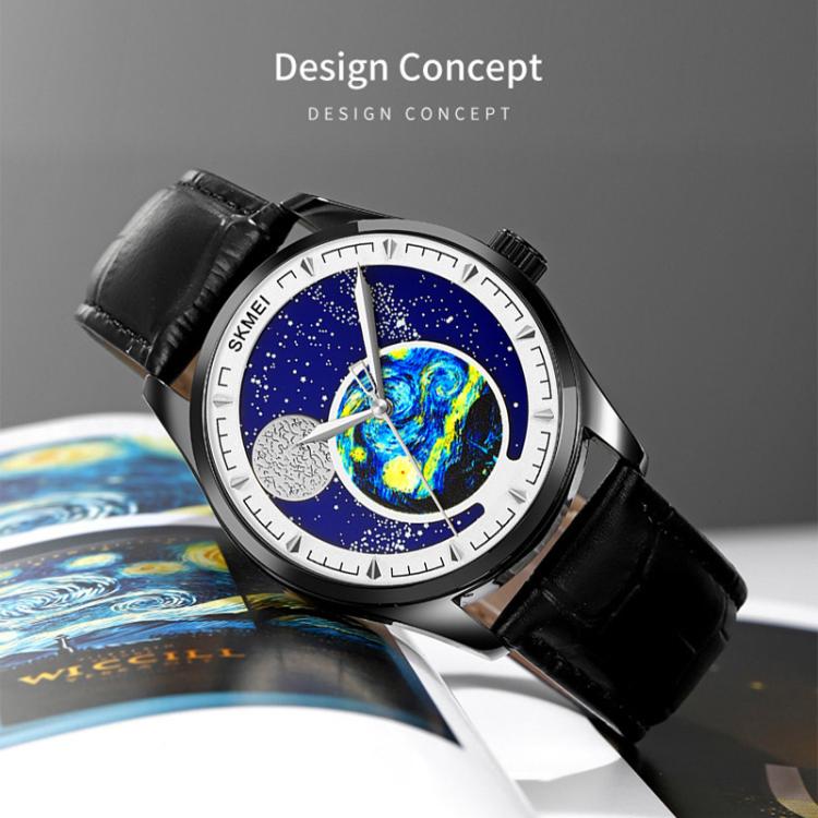 SKMEI 2115 Multifunctional Men Outdoor 30M Waterproof Moon Phase Quartz Watch