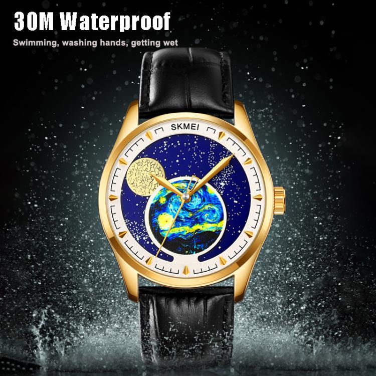 SKMEI 2115 Multifunctional Men Outdoor 30M Waterproof Moon Phase Quartz Watch