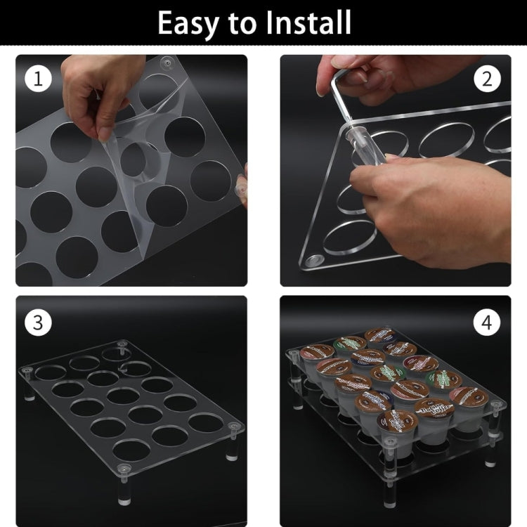 2pcs YX037 Coffee Capsule Display Rack Coffee Bag Organizer