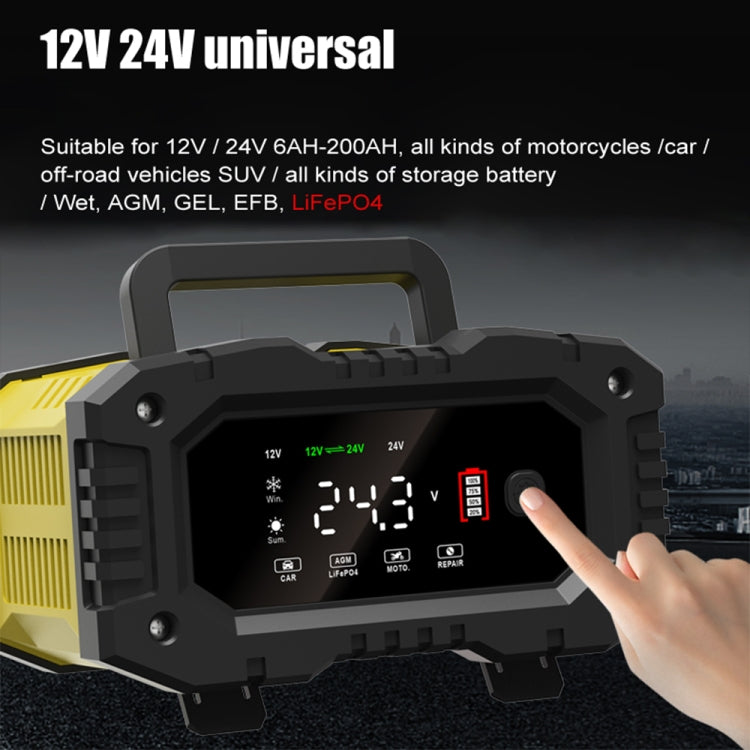 FOXSUR 12V / 24V 10A Portable Motorcycle Car Smart Battery Charger