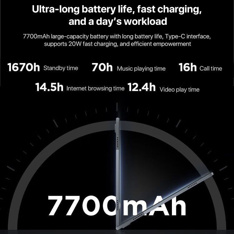 Lenovo K10 Pro 10.6 inch WiFi Tablet, Android 12, MediaTek Helio G80 Octa Core, Support Face Identification