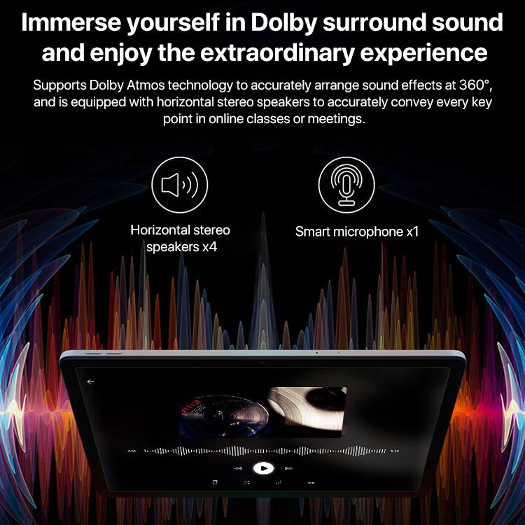 Lenovo K10 Pro 10.6 inch WiFi Tablet, Android 12, MediaTek Helio G80 Octa Core, Support Face Identification