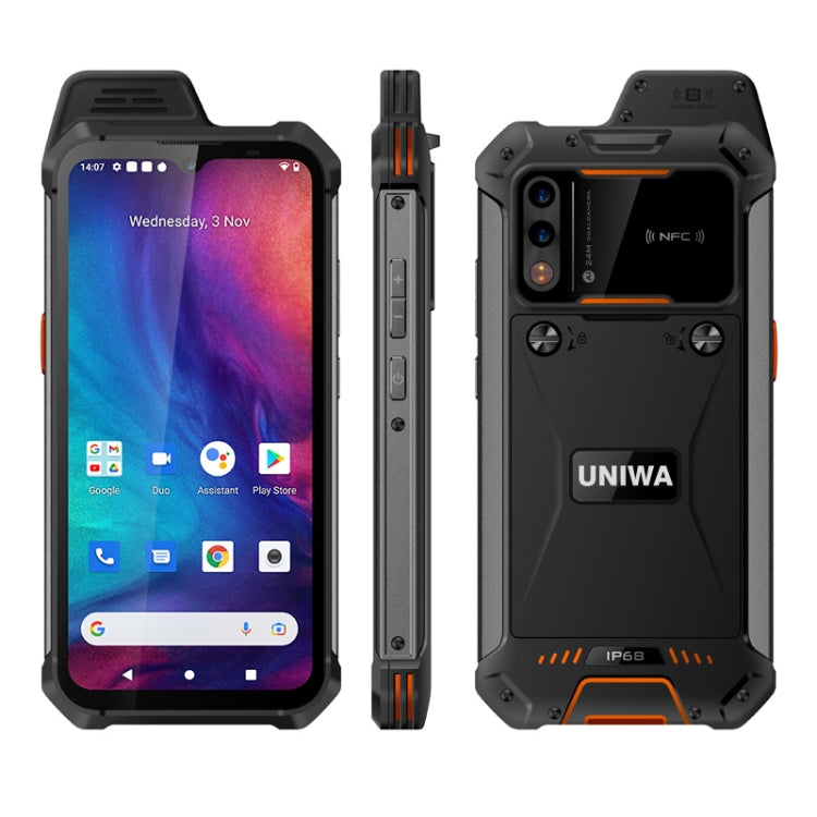 UNIWA W888 HD+ Rugged Phone, 6.3 inch Android 11 Mediatek MT6765 Helio P35 Octa Core up to 2.3GHz, NFC, OTG, Network: 4G