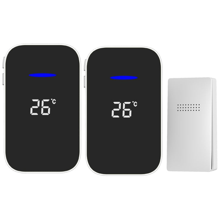 C302B One to Two Home Wireless Doorbell Temperature Digital Display Remote Control Elderly Pager