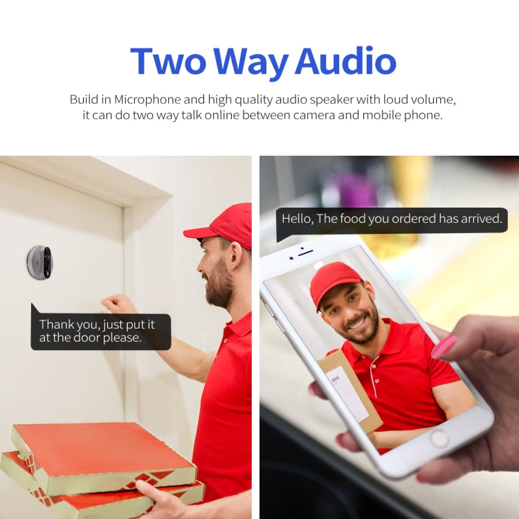 ESCAM C87 1080P 4.3 inch Smart WiFi Digital Door Viewer Supports Wide-Angle PIR & Night Vision & Dingdong Photo