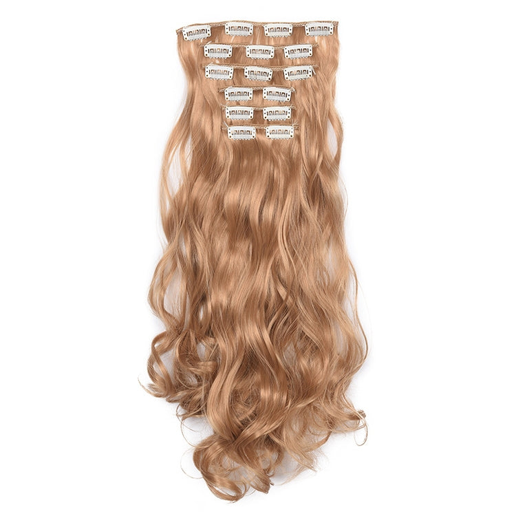 50cm 16 Card Long Curly Hair Wig Seamless Hair Extension Piece